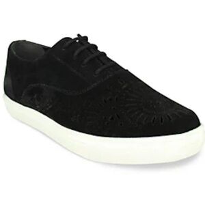 NAUGHTY Monkey Kaleidoscope Black Suede Perforated Lace Up Sneakers Size 6.5